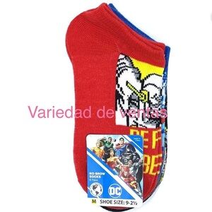 Justice League Boys No Show Graphic Socks, 6-Pack, Sizes S-L